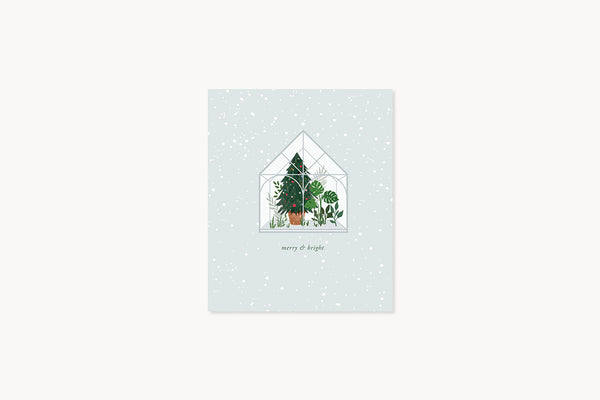Pop-up Greeting Card – Winter Greenhouse, UWP Luxe, stationery design