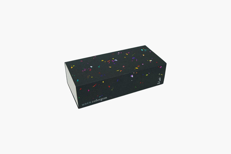 Colorgem #3 Crayons, Box of 3 – Amethyst, Turquoise, Sulphur, Unto, stationery design