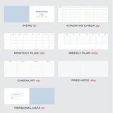 Undated Weekly Planner 6 Months, ICONIC, stationery design