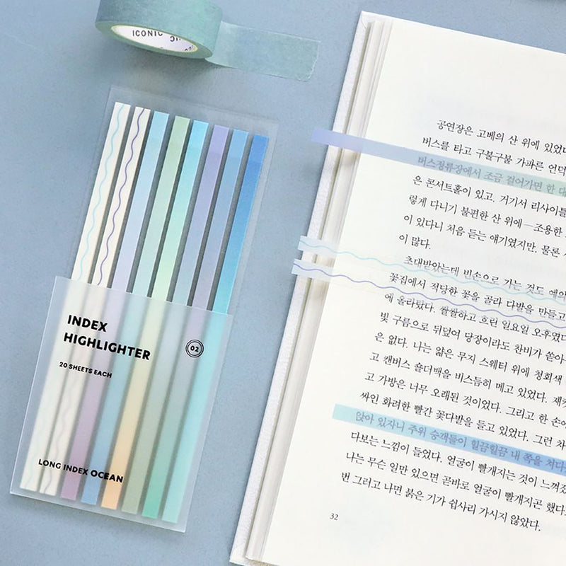 Index Sticky Bookmarks – Ocean, Iconic, stationery design